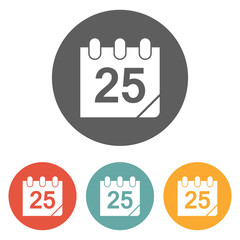 calendar 25th date icon