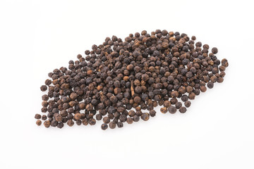 Black pepper isolated on white background