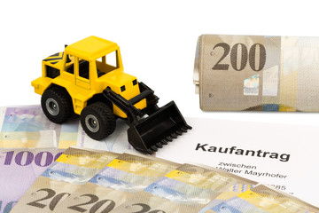 Kaufvertrag für neuen Bagger