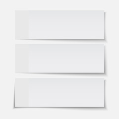Vector set realistic paper sheet