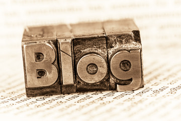 Blog in Bleibuchstaben