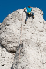 Climbing man