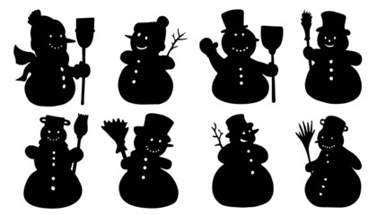 snowman silhouettes