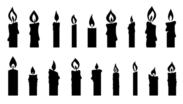 candle silhouettes
