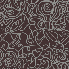 Vintage abstract seamless red pattern