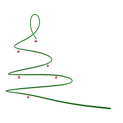 Weihnachtsbaum mit roten Kugeln