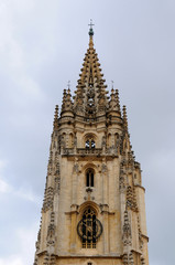 Fototapeta na wymiar Gothic Cathedral in Oviedo, Spain