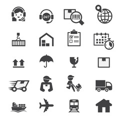 shipping icon set