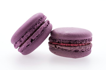 Macaroons isolated on white
