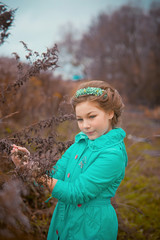 Mystic magic portrait of little girl