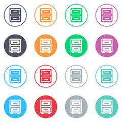 Vector flat iButtons