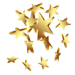 Sterne, spiralförmig, Spirale, goldene, golden Stars, 3D, Vektor