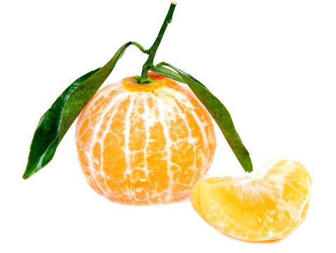 mandarin orange isolated on a white background