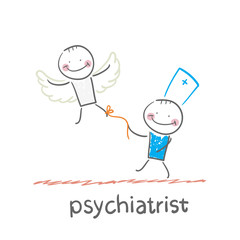 psychiatrist keeps bound patient, that he did not fly away