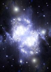 Fototapeta premium galaxy in a free space