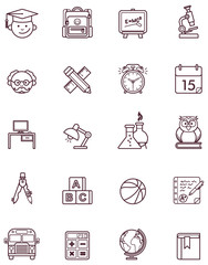 Education icon set