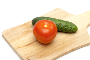 vegetables on the white background