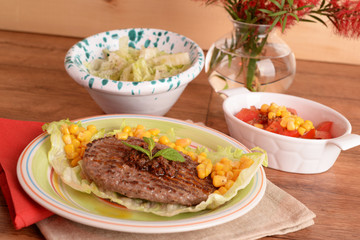 hamburger e condimento - hamburger and seasoning