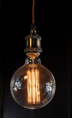 Lighting decoration with vintage bulbs - eclectic interior