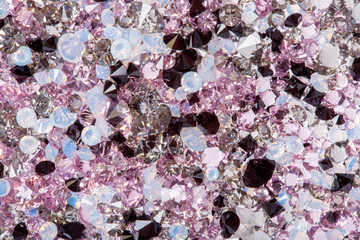 Small purple gem stones, luxury background