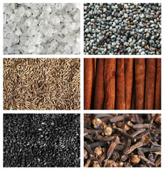 Spices collage