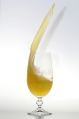 Splashing beer