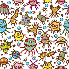 Seamless pattern of images of germs