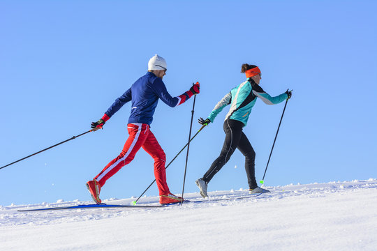 gemeinsames Langlauf-Training