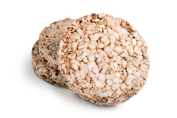 Grain crispbreads isolated on white background