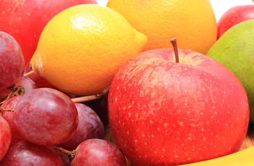 Closeup of fresh natural fruits