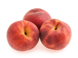 Peaches isolated on white