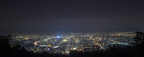 Aerial view of Chiang Mai city, Thailand