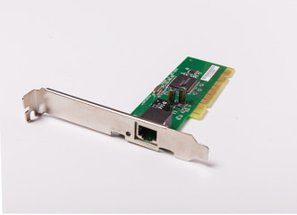 electronics circuit board for printer over white