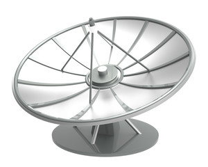 satellite dish with clipping path