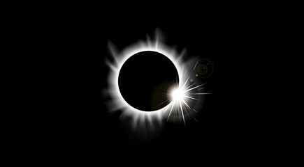 Fototapeta premium Illustration of solar eclipse