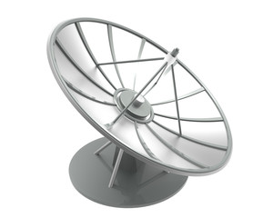 satellite dish with clipping path