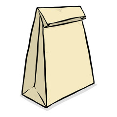 light brown, paper package bag