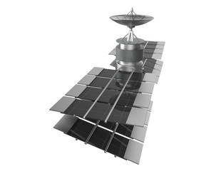 Telecommunications satellite isolate , clipping path