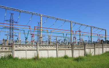 Electrical power high voltage substation