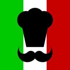 Italian Restaurant Chef Toque Hat Vector