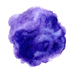 Watercolor vector spot blue and purple