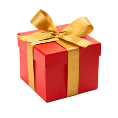 Geschenk mit goldener Schleife