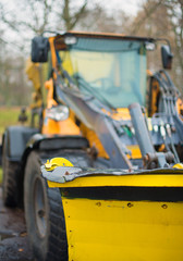 Plow-frame Close-up. Winter road services are ready for winter.
