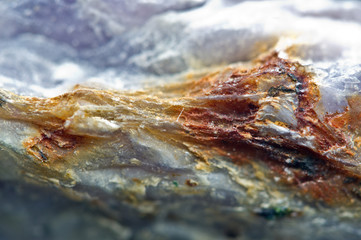 Obraz na płótnie Canvas Crystal surface of a stone, fantastic abstract background. Macro