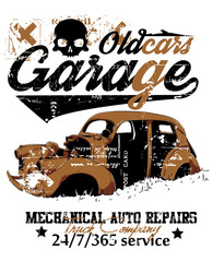 Old car garage