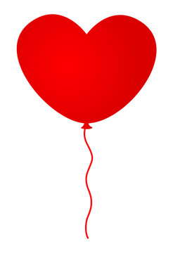 Heart Balloon Isolated