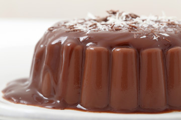 dessert budino di cioccolato dolce