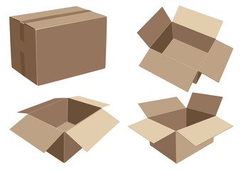 Packaging cardboard boxes for various products