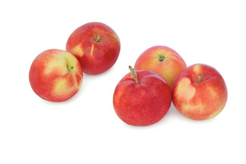 Red apples isolated on white