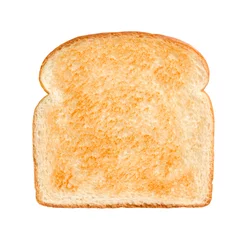 Gordijnen Sneetje brood licht geroosterd © rimglow
